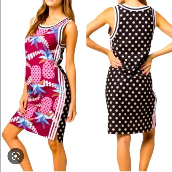 Adidas X Farm Rio Pineapple Jersey Dress Size XS - Picture 2 of 7